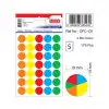 TANEX OFC-MX131 19mm KARIŞIK RENKLİ YUVARLAK ETİKET 5Lİ