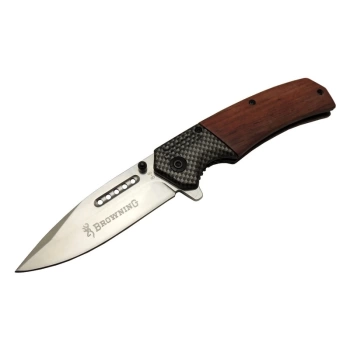 Browning 8-8 Kahverengi Kamp Çakı 20cm - Yarı Otomatik, Ahşap Sap