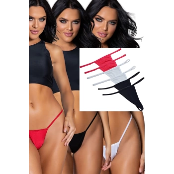 Süprem Penye Tanga String Külot 6lı