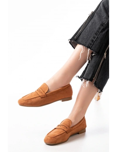 302 Taba Süet Günlük Kadın Babet