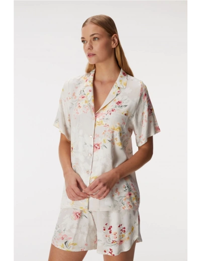 Anıl 11355 Kadın Kısa Kol Gömlek ve Şort Takım