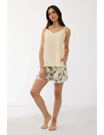 Anıl 11700 Kadın Askılı Şort Takım