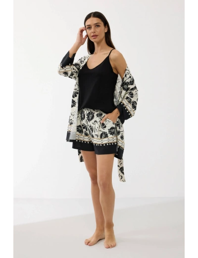 Anıl 11710  Kadın Sabahlıklı Şort Takım