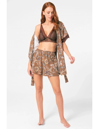 Anıl 5799 Bayan Sabahlık, Bralet Ve Şort Takım