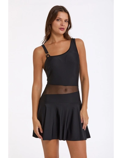 Argento 0571-3001 Kadın Tül Detay Elbiseli Mayo