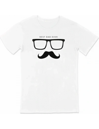Babalar Günü Hediye Baba Temalı Baskılı Oversize Bisiklet Yaka T-shirt - Beyaz