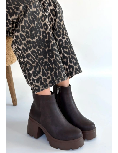 Belay Acı Kahve Nubuk Topuklu Bot