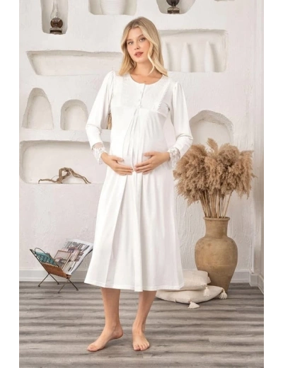 Bone 5906 Kadın Lohusa Likra Viskon Gecelik