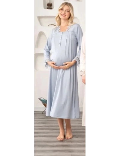 Bone 5911 Kadın Lohusa Müslim Yaka Gecelik