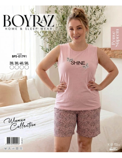 Boyraz BPS-01791 Kadın Battal Şortlu Takım