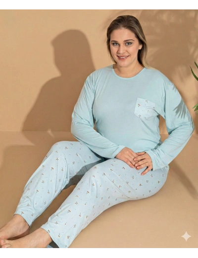Boyraz ML-01096 Kadın Battal Pijama Takımı