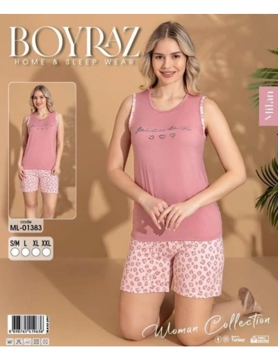 Boyraz ML-01383 Kadın Sıfır Kol Şort Takım