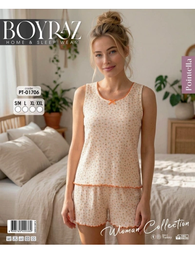 Boyraz PT-01706 Kadın Pointella Şortlu Takım