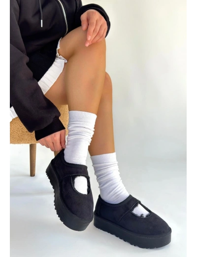 Carren Siyah Süet Bot