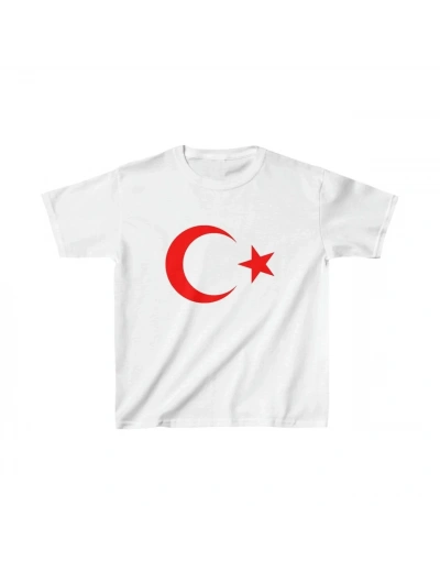 Çocuk Unisex Baskılı T-Shirt - Beyaz