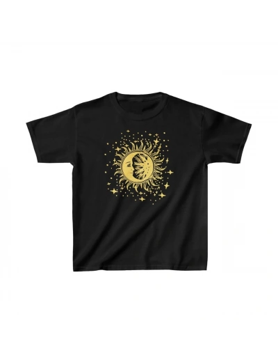 Çocuk Unisex Baskılı T-Shirt - Siyah