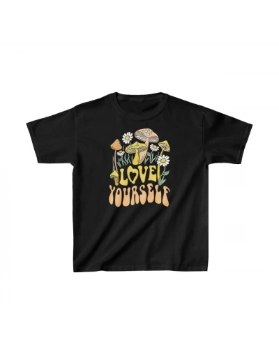 Çocuk Unisex Baskılı T-Shirt - Siyah