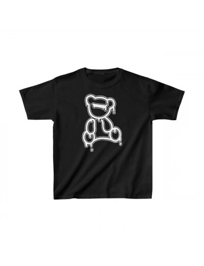 Çocuk Unisex Baskılı T-Shirt - Siyah