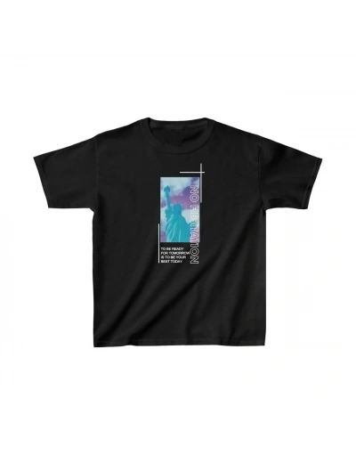 Çocuk Unisex Baskılı T-Shirt - Siyah