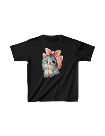 Çocuk Unisex Baskılı T-Shirt - Siyah