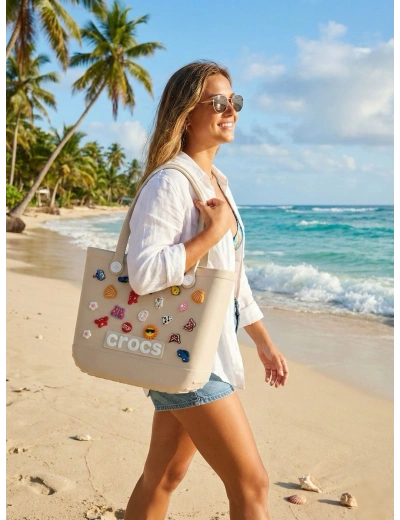 Crocs Stil Jibbitzli Kadın Plaj Çantası