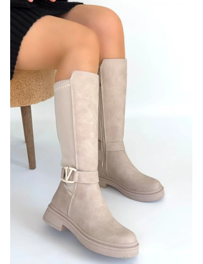 Diona Bej Nubuk Çizme