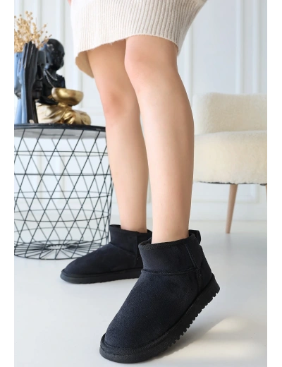 Elsa Siyah Süet Bot