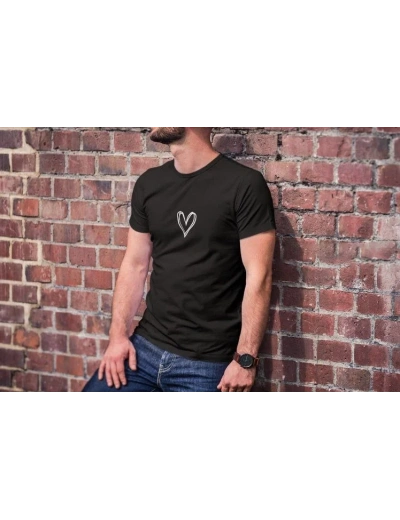 Erkek Kısa Kol Yazlık Tişört Bisiklet Yaka Baskılı Oversize T-Shirt - Siyah