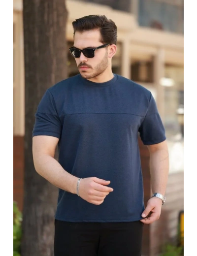 Erkek Oversize Bisiklet Yaka Kısa Kollu T-shirt