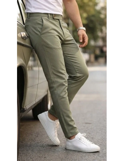 Erkek Slim Fit Dilli Kumaş Pantolon