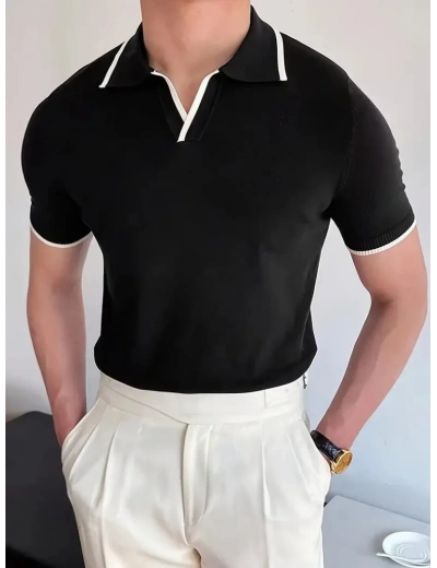 Erkek Uzun Kollu Yakalı Triko Bluz