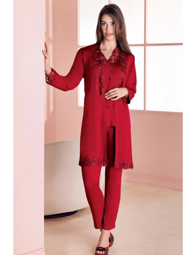 Espuar 752 Penye 3lü Sabahlık Pijama Takımı