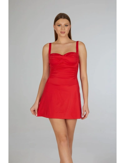 Estiva 2568-615 Kadın Elbiseli Drapeli Mayo