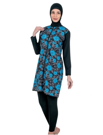 Fantasy 3121 Bayan Desenli Tesettür Mayo