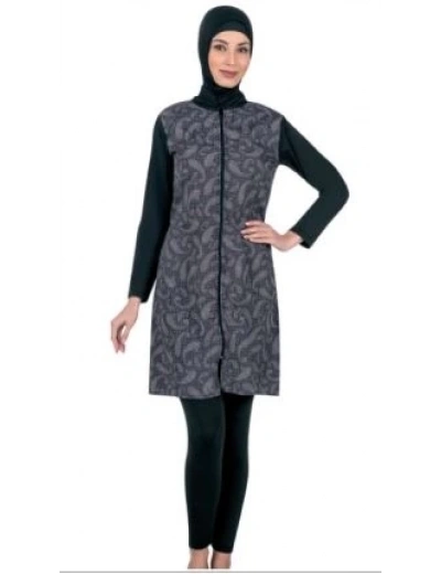 Fantasy 3352 Bayan Desenli Tesettür Mayo