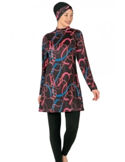 Fantasy 3408  Bayan Desenli Tesettür Mayo