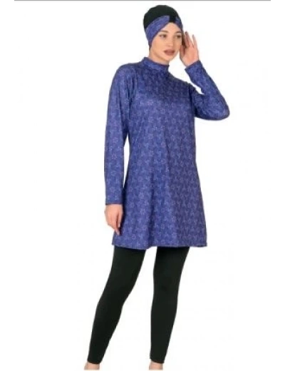 Fantasy 3409 Bayan Desenli Tesettür Mayo