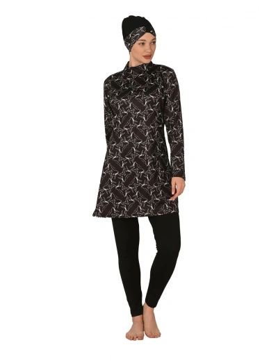 Fantasy 3419 Bayan Desenli Tesettür Mayo