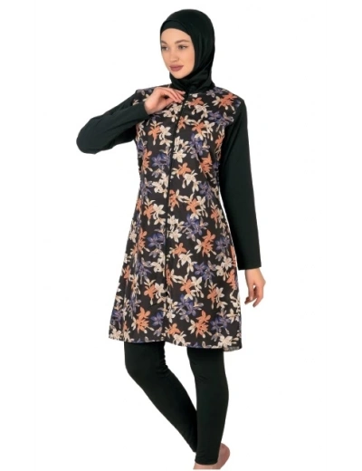 Fantasy 3442 Bayan Desenli Tesettür Mayo