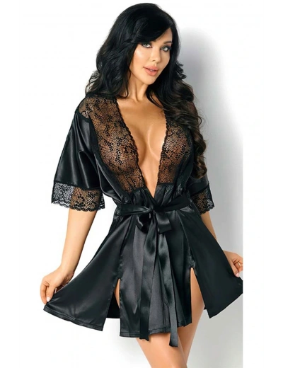 For Dreams 8357 Dantel Tül Detaylı Sabahlık