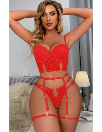 For Dreams 8406 Seksi Siyah Büstiyerli Takım