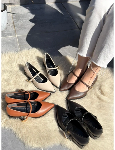 Galye Taba Cilt Topuklu Ayakkabı