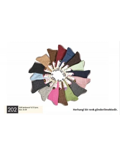 Gama 202 Kadın Düz Model Yün Soket Çorap