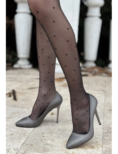 Hillar Platin Saten Stiletto Ayakkabı