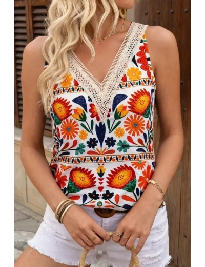 Kadın Askılı V Yaka Dantelli Süprem Bluz