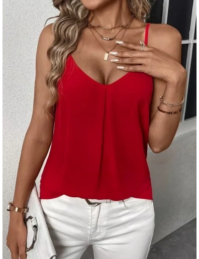 Kadın Ip Askılı V Yakalı Sandy Bluz