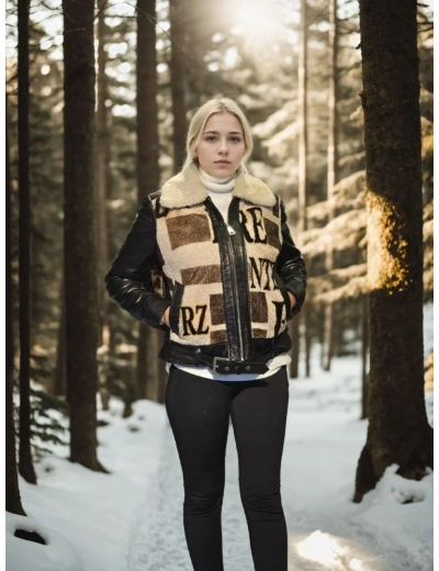 Kadın Premium Doğal Deri Kürk - Siyah