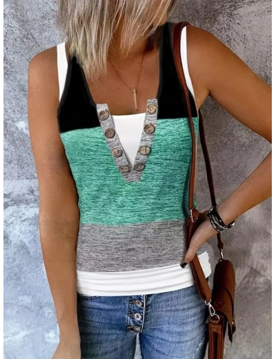 Kadın V Yakalı önden Düğmeli Viskon Bluz