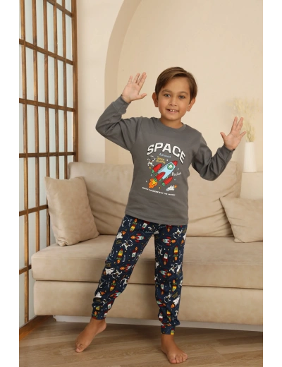 Kapitex 7114 Erkek Çocuk Uzun Kol Pijama Takımı