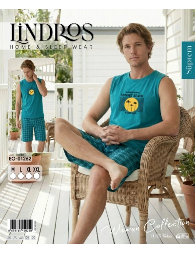 Lindros EO-01262 Erkek Sıfır Kol Süprem Şort Takım